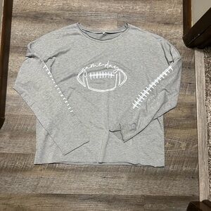 Plus size crew sweatshirt/long sleeve Game Day